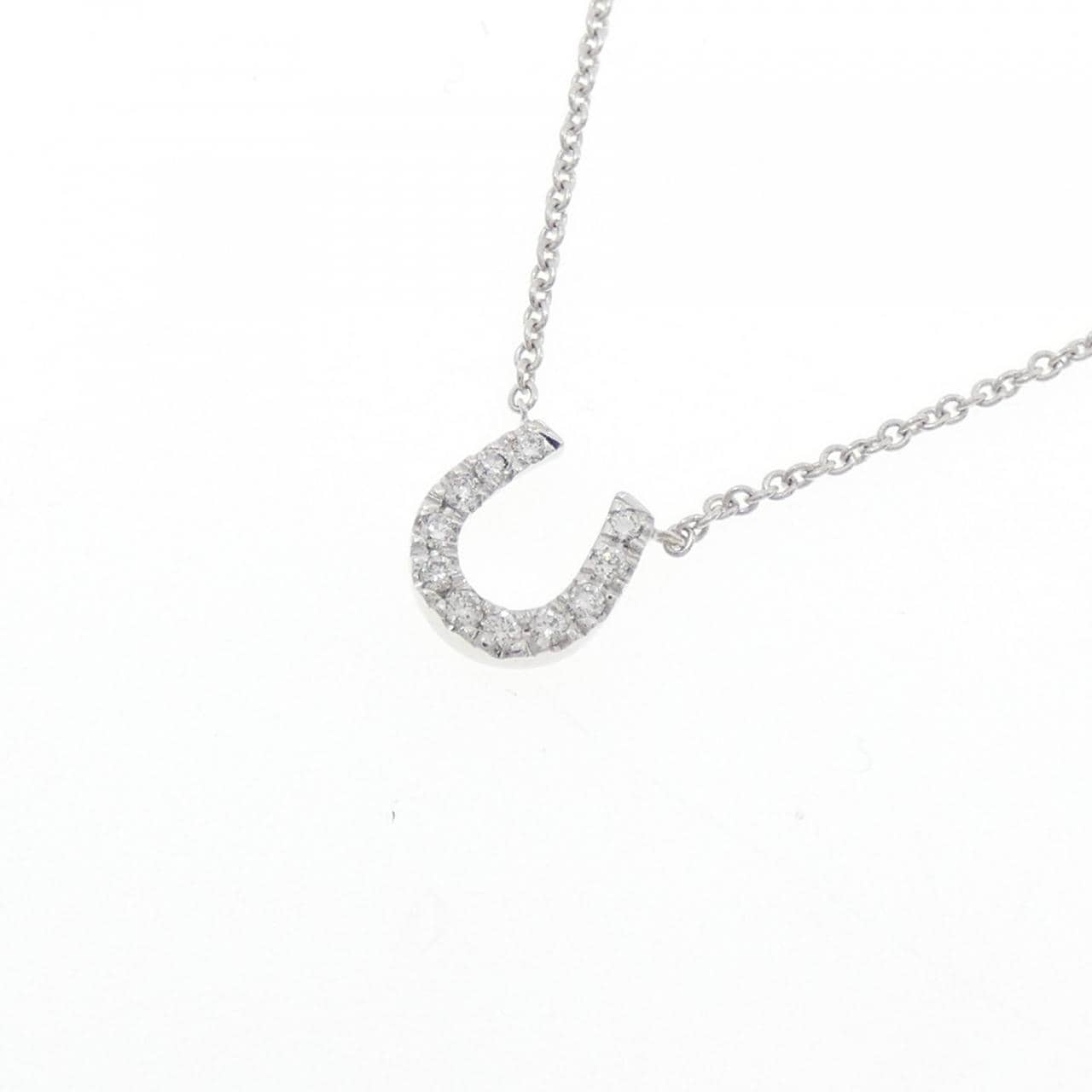 14KTWG ホースシュー ダイヤモンド ネックレス