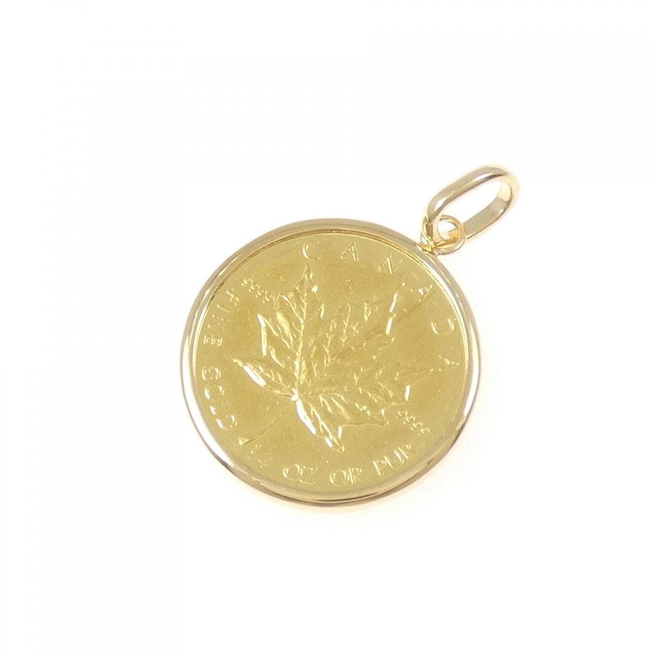 K18YG(枠) コイン ペンダント