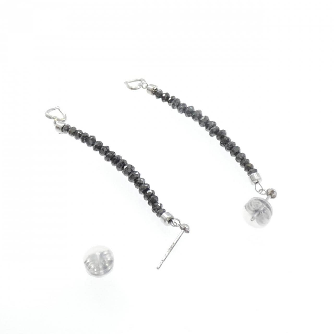 K18WG ハート ダイヤモンド ピアス 2.0CT