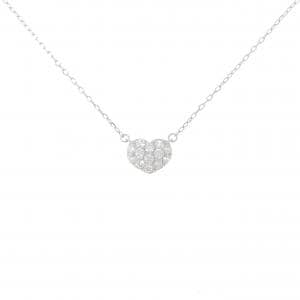 K10WG ハート キュービック ネックレス