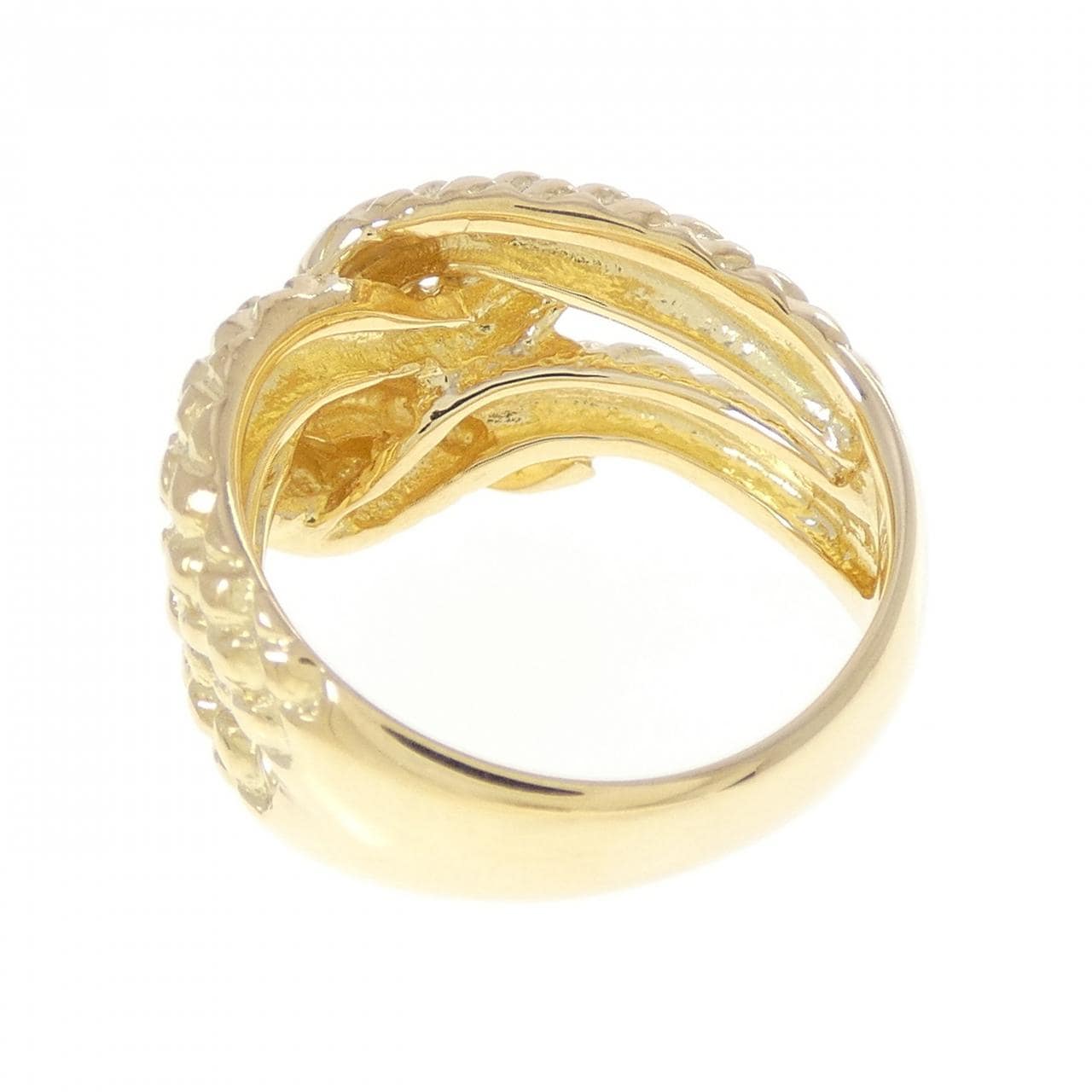 K18YG スネーク ダイヤモンド リング 0.03CT