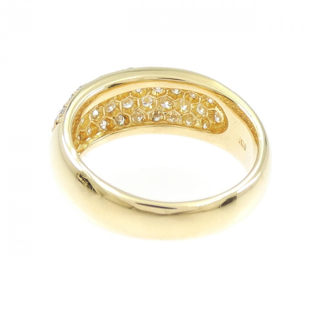 K18YG パヴェ ダイヤモンド リング 1.10CT