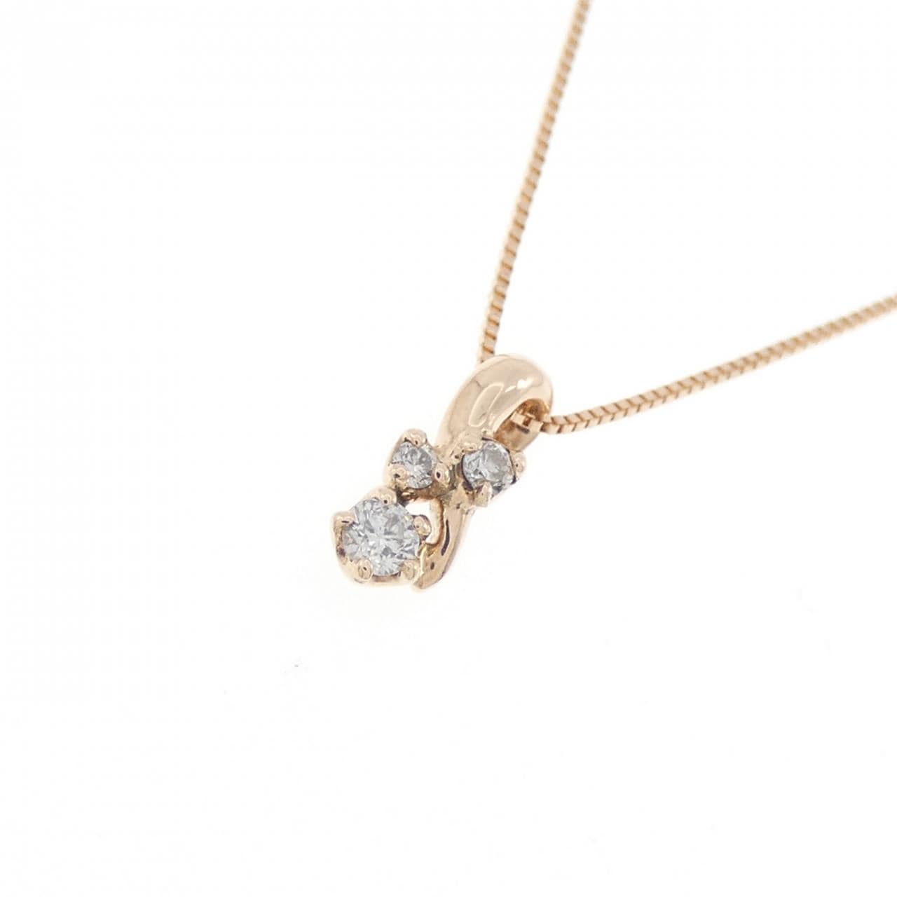 K10PG ダイヤモンド ネックレス 0.05CT