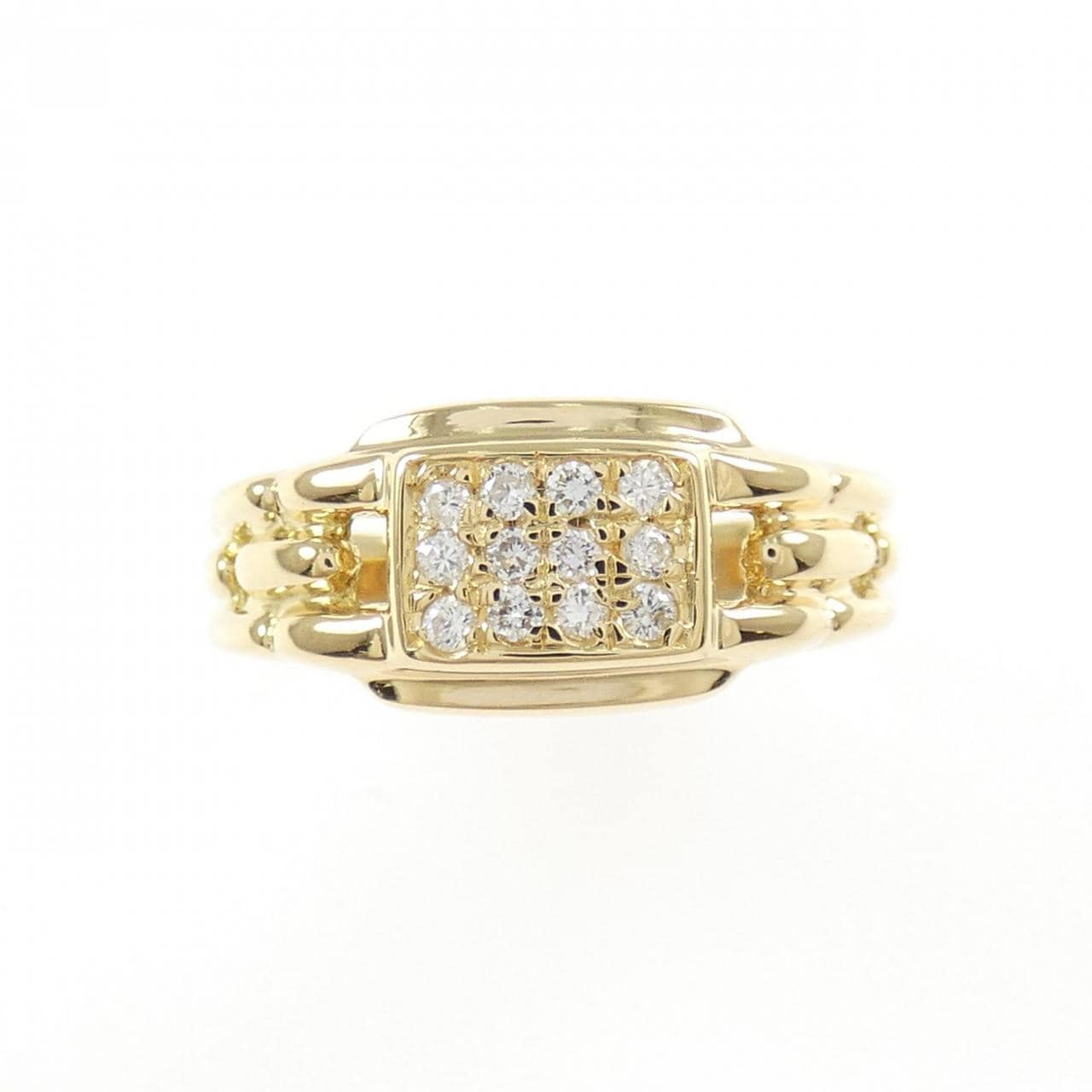 K18YG ダイヤモンド リング 0.12CT