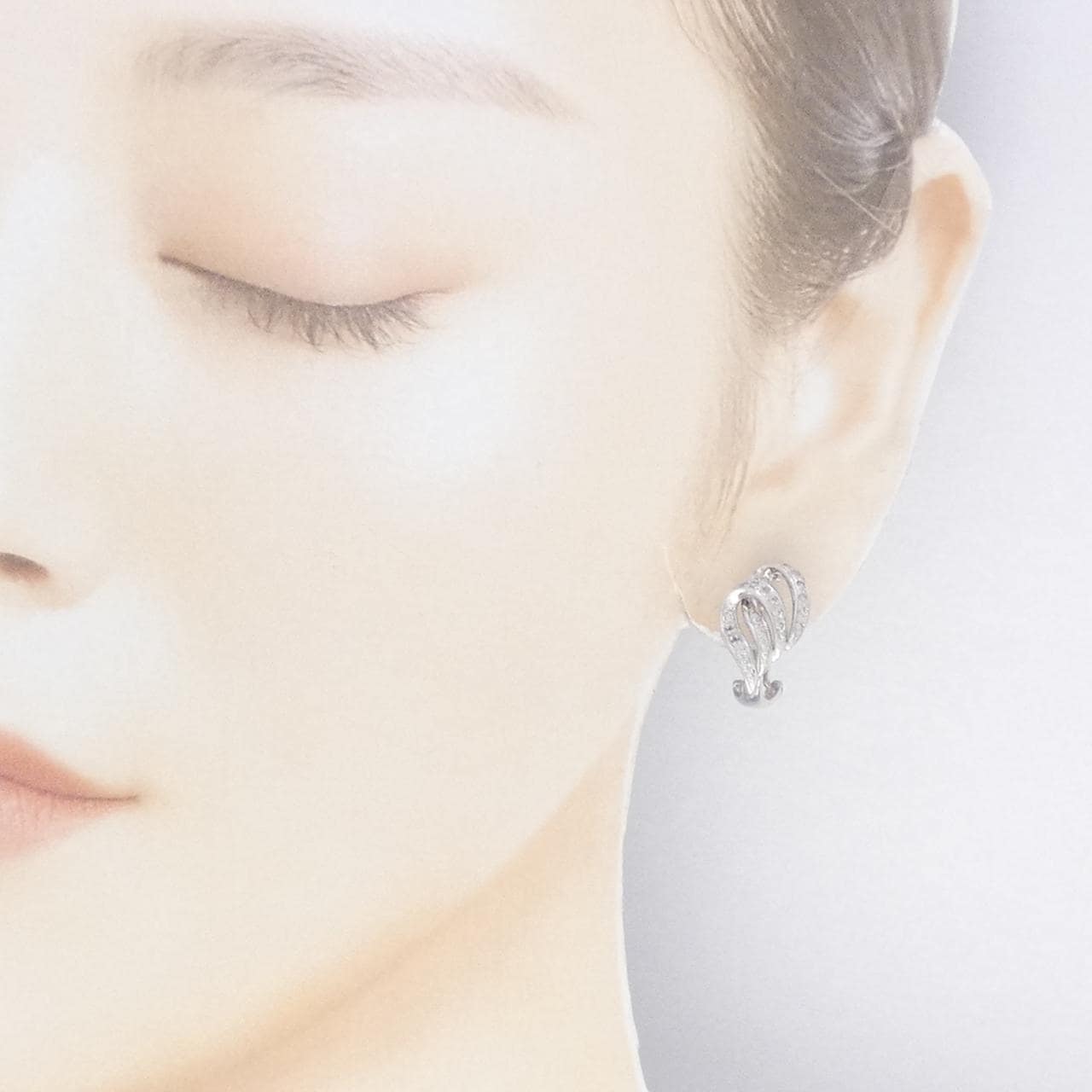 K18WG ダイヤモンド ピアス/イヤリング 0.40CT