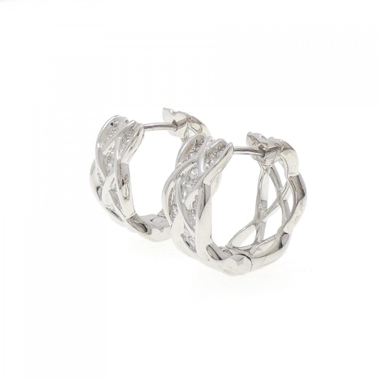 K18WG ダイヤモンド ピアス 0.22CT