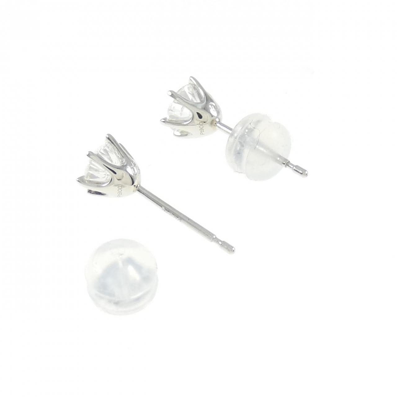 [新品] PT900钻石耳环 0.320CT 0.307CT F SI2 VG