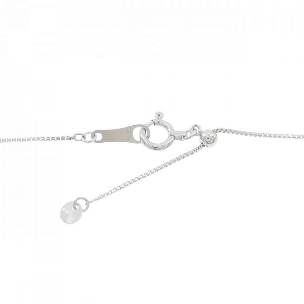 K18WG彩色宝石项链