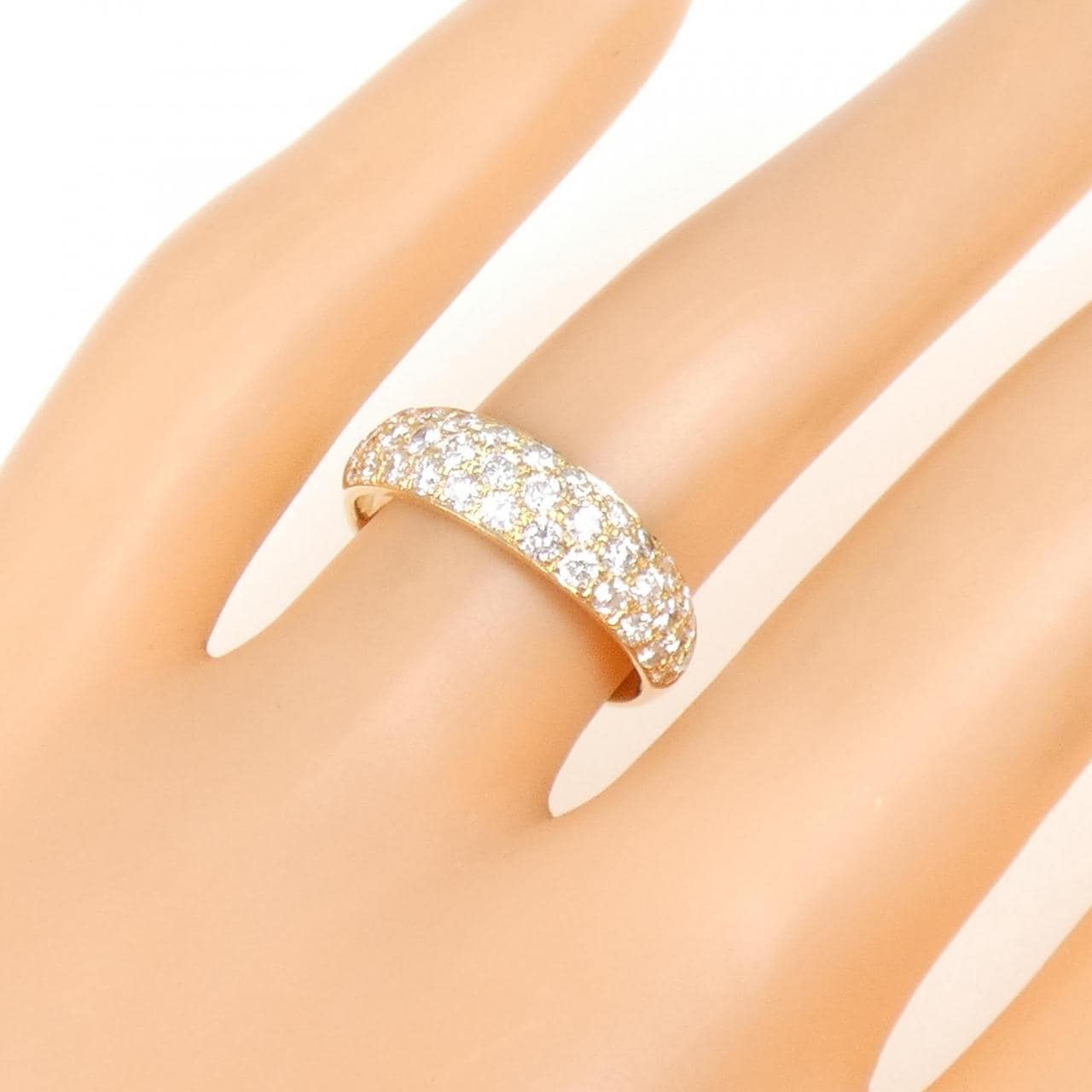 K18PG パヴェ ダイヤモンド リング 0.80CT