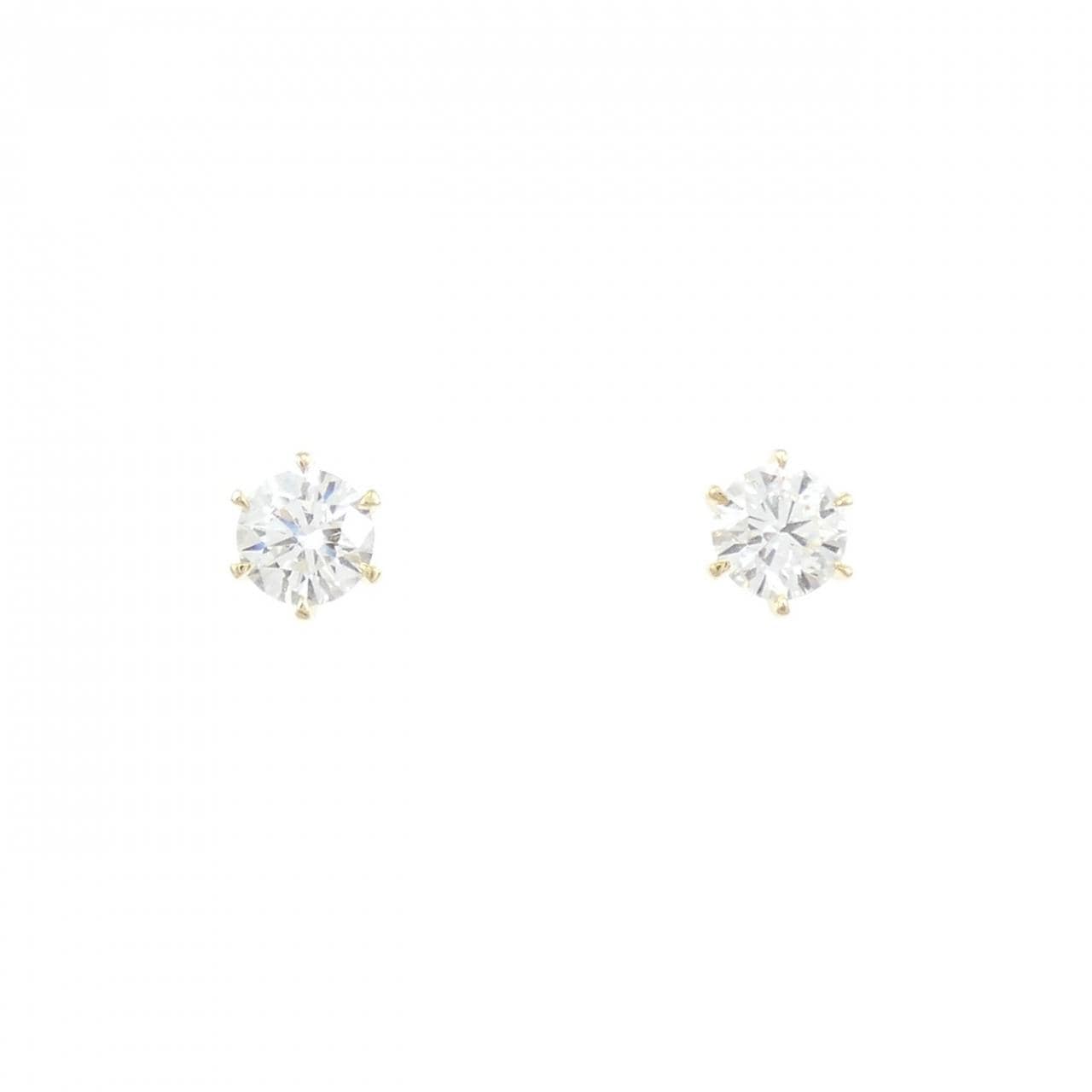 【リメイク】K18YG/ST ダイヤモンド ピアス 0.309CT 0.311CT D-E VS2 VG
