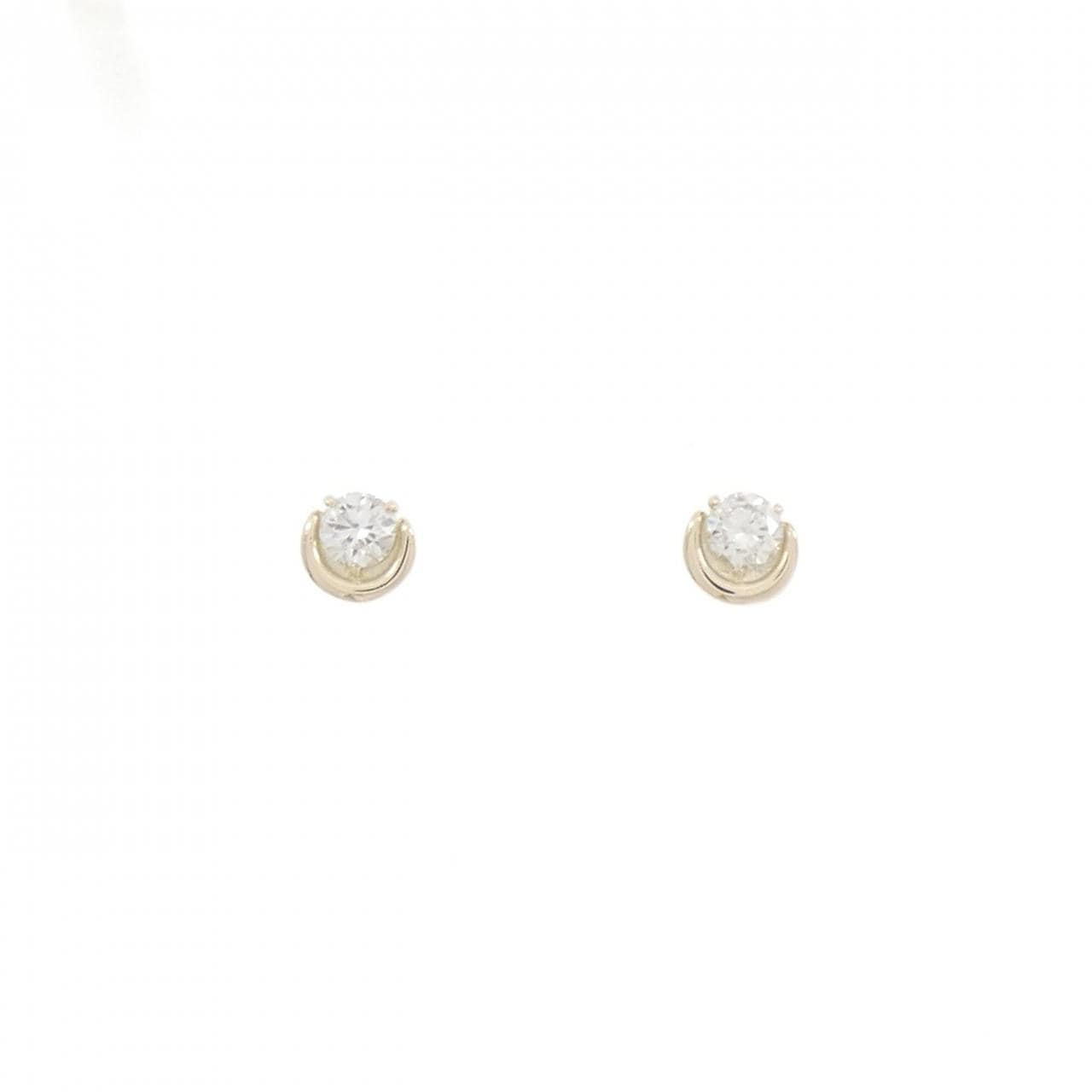 【リメイク】K10YG ダイヤモンド ピアス 0.14CT