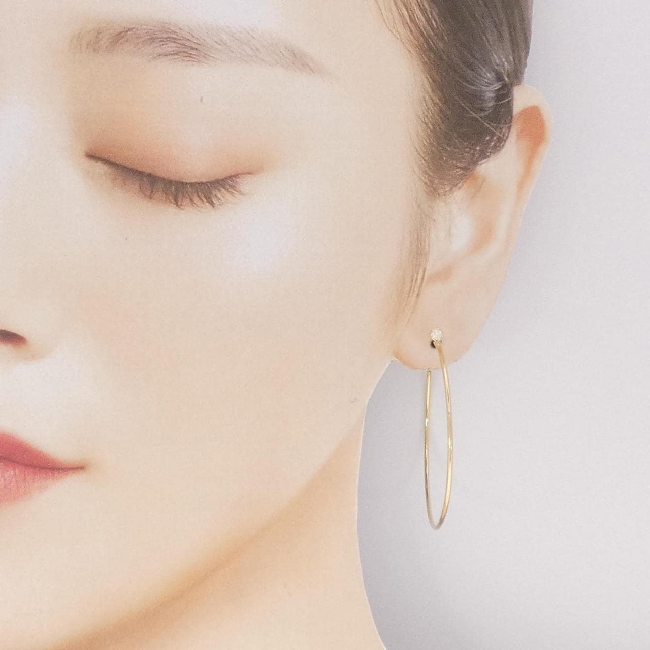 ティファニー ダイヤモンド フープ ピアス