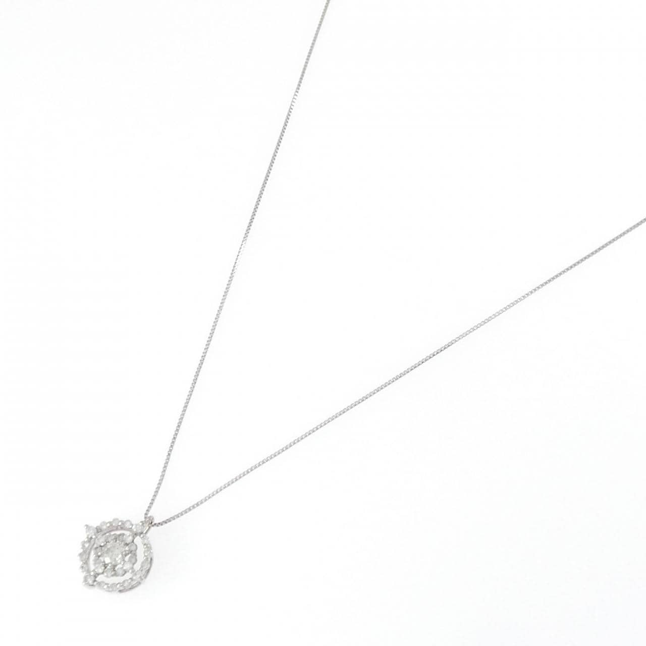K18WG ダイヤモンド ネックレス 0.35CT