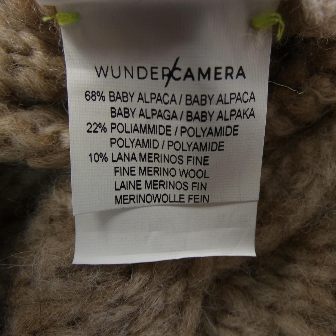 WUNDER CAMERA ニット