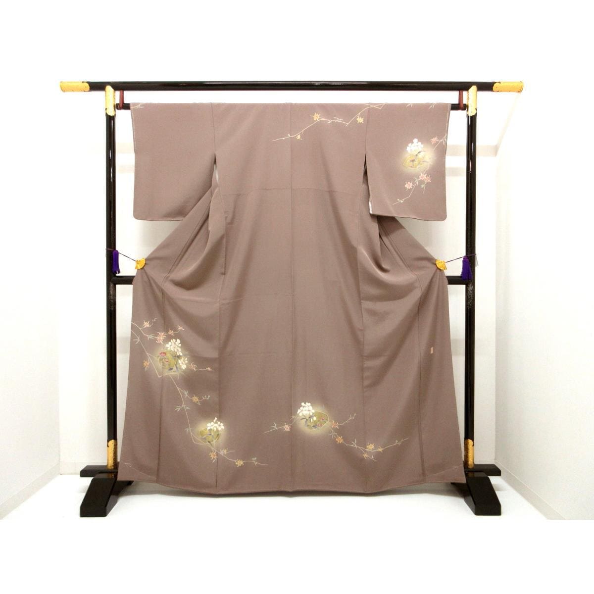 [Unused items] Homongi, Yuzen gold processing, blur dyed, Sleeve length, S size