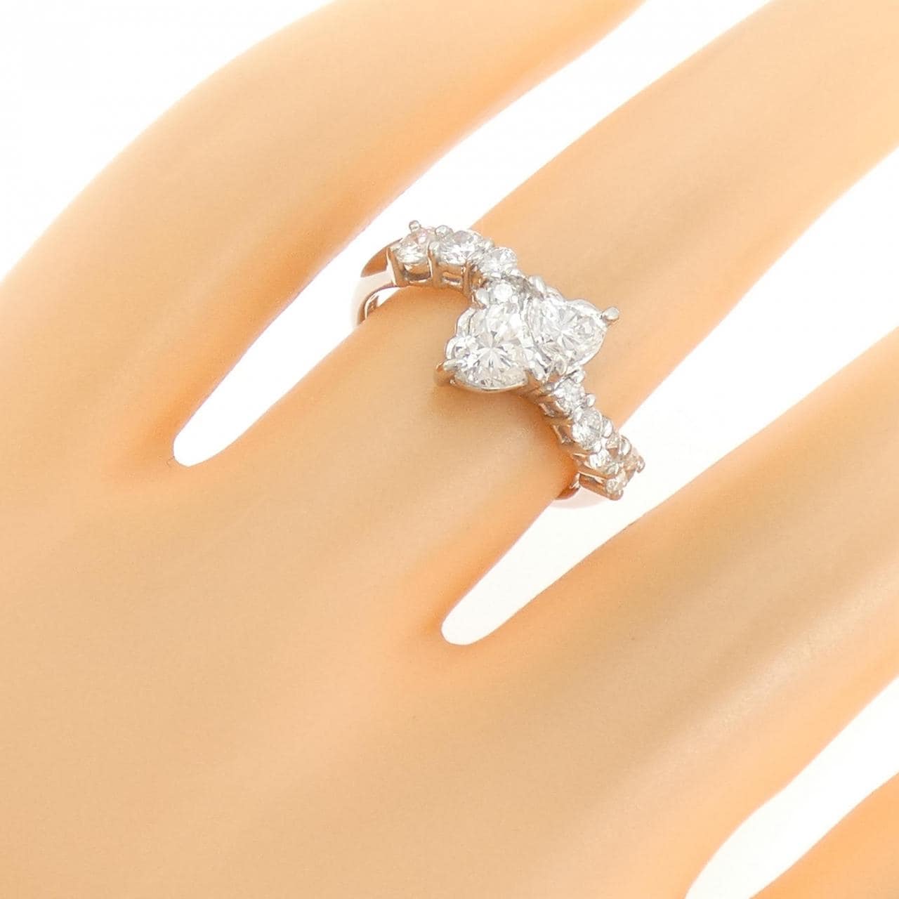 PT900 ハート ダイヤモンド リング 1.00CT