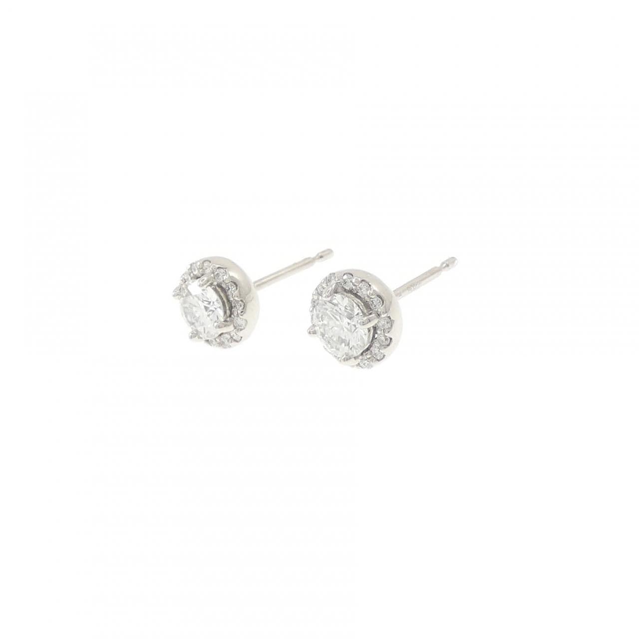 【リメイク】PT900/ST ダイヤモンド ピアス 0.307CT 0.317CT E-F VS1-2 VG