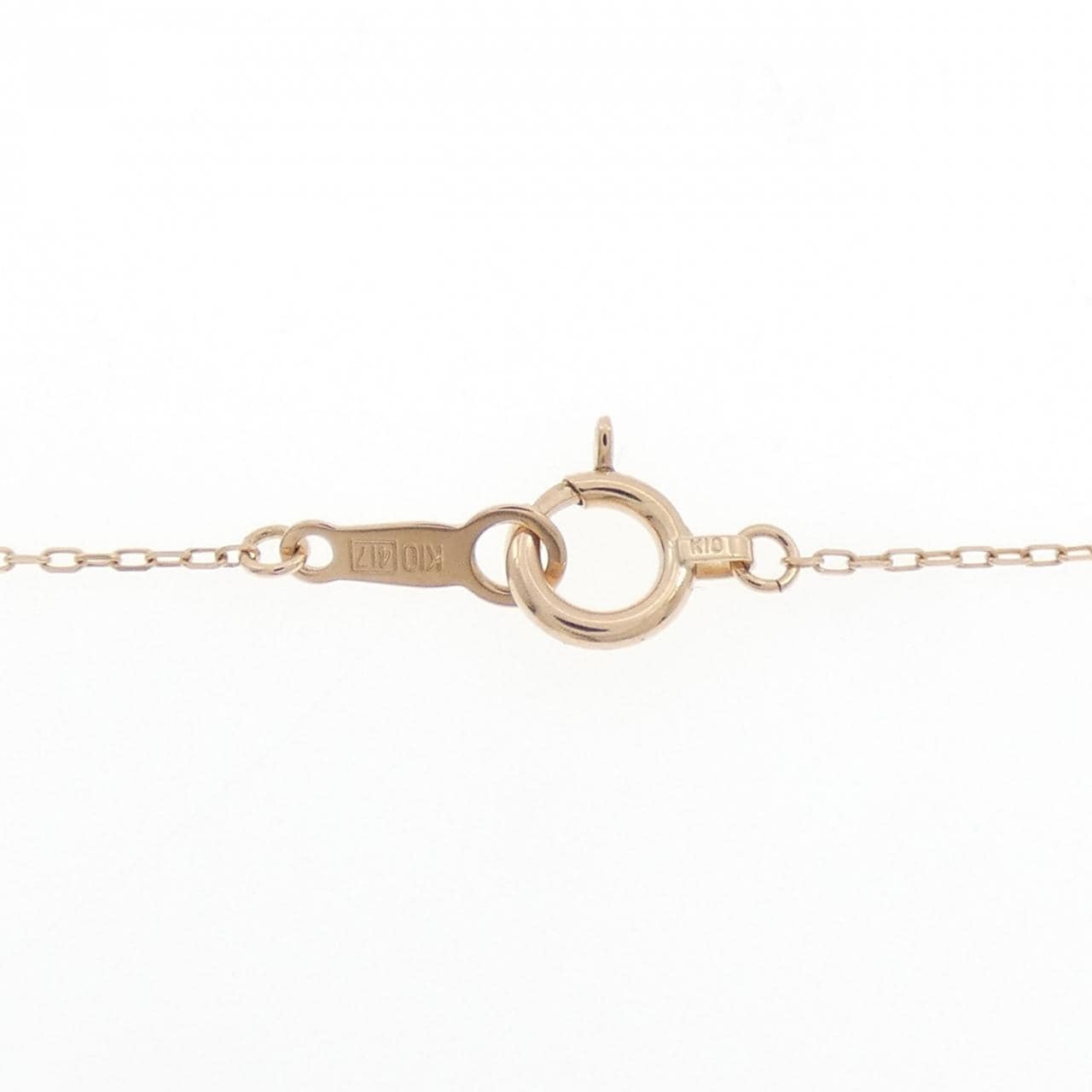 K10PG ソリティア ダイヤモンド ネックレス 0.05CT