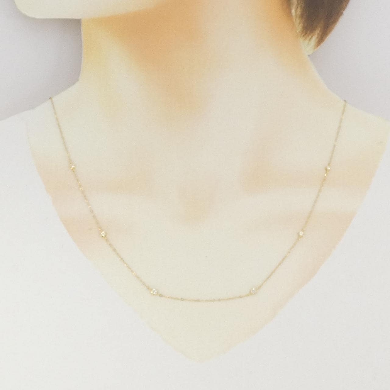 K18YG ダイヤモンド ネックレス 0.14CT