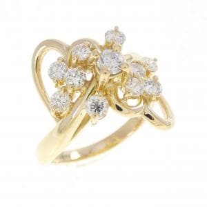 K18YG ダイヤモンド リング 0.57CT