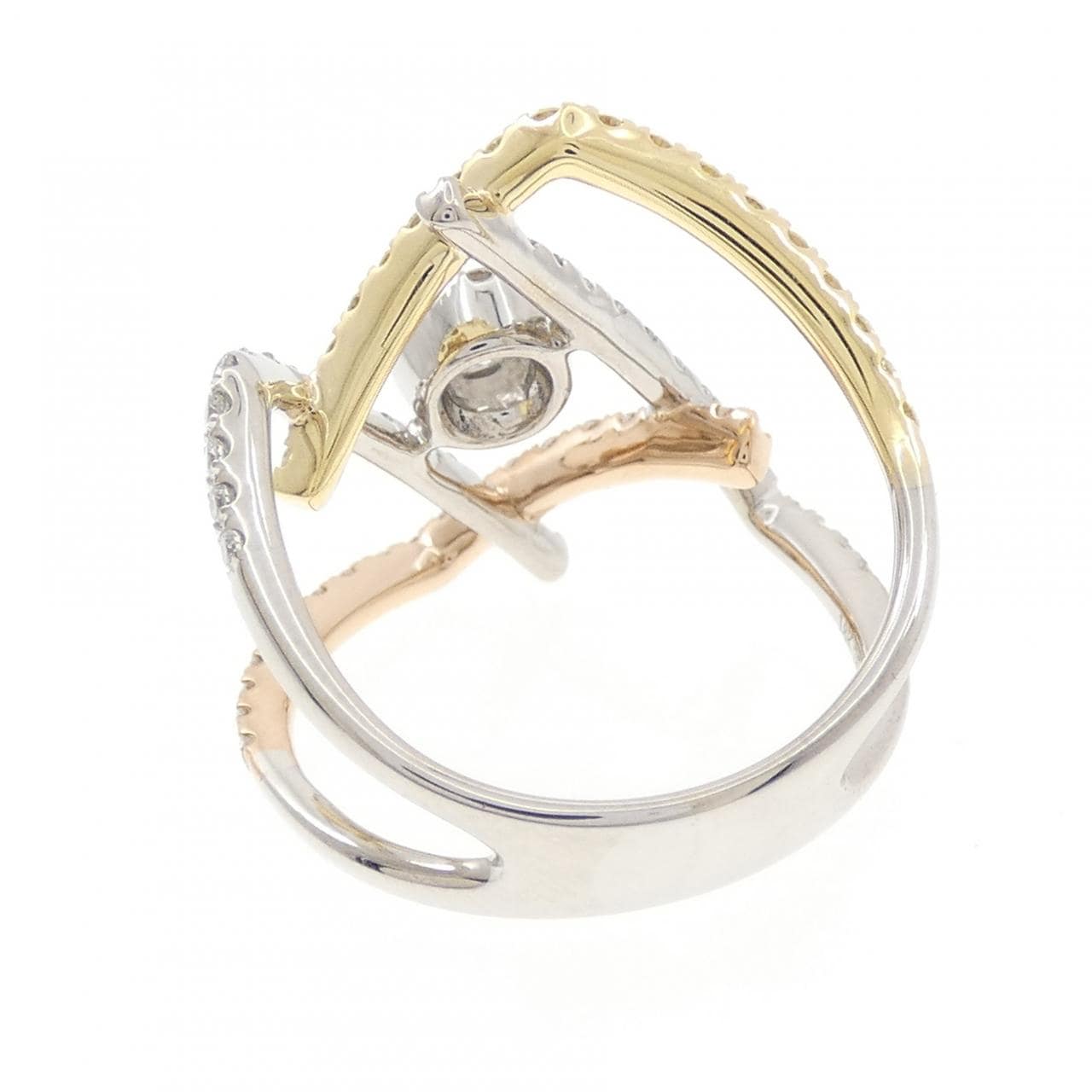 750スリーカラー ダイヤモンド リング 1.05CT