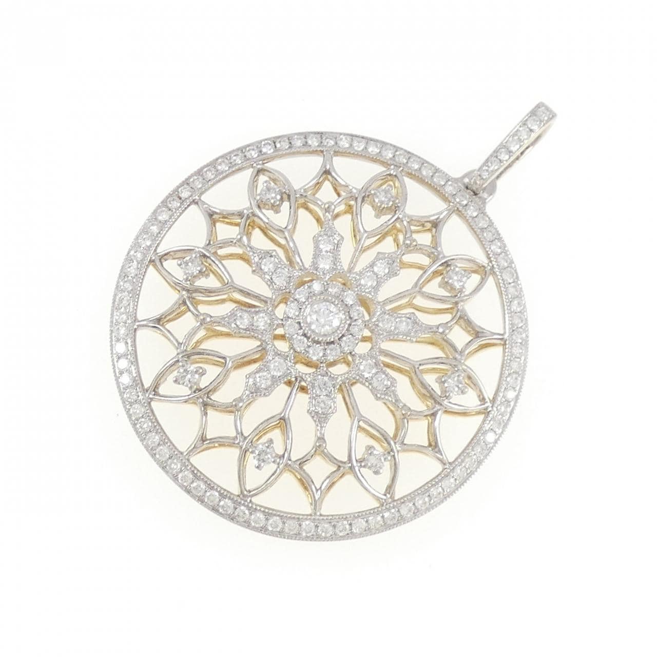 750WG/750YG ダイヤモンド ペンダント 1.26CT