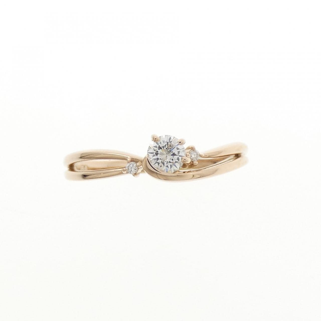 K18PG ダイヤモンド リング 0.16CT
