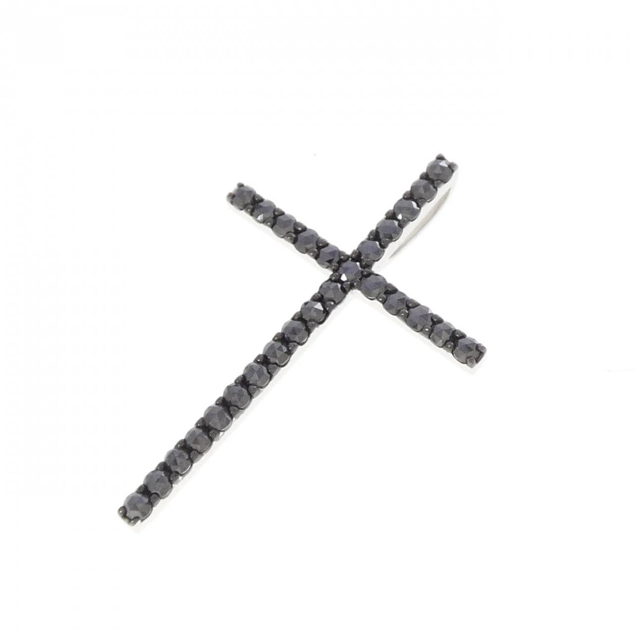 K18WG/K18BG クロス ダイヤモンド ペンダント 1.00CT