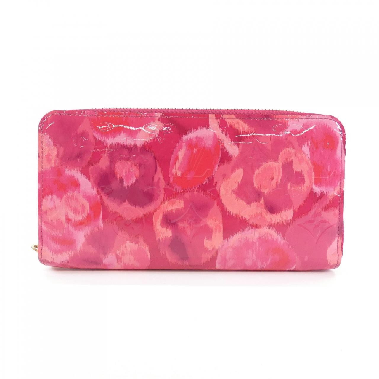 LOUIS VUITTON Monogram Vernis Flower Ikat Zippy Wallet M90019 Wallet