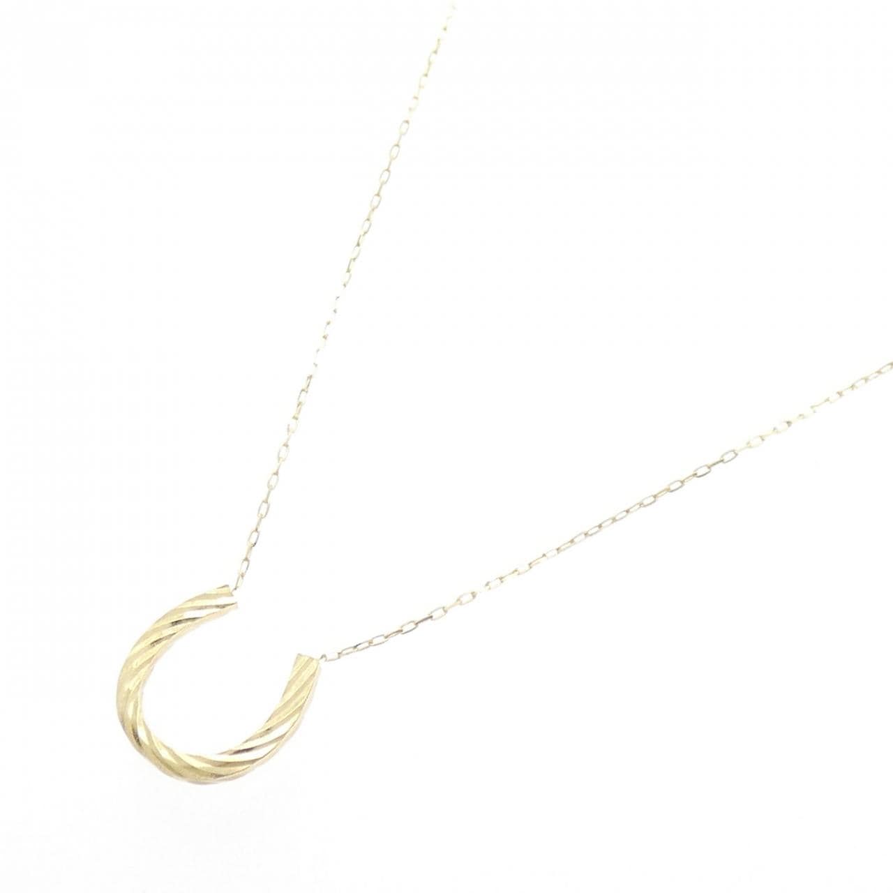 K18YG ホースシュー ネックレス