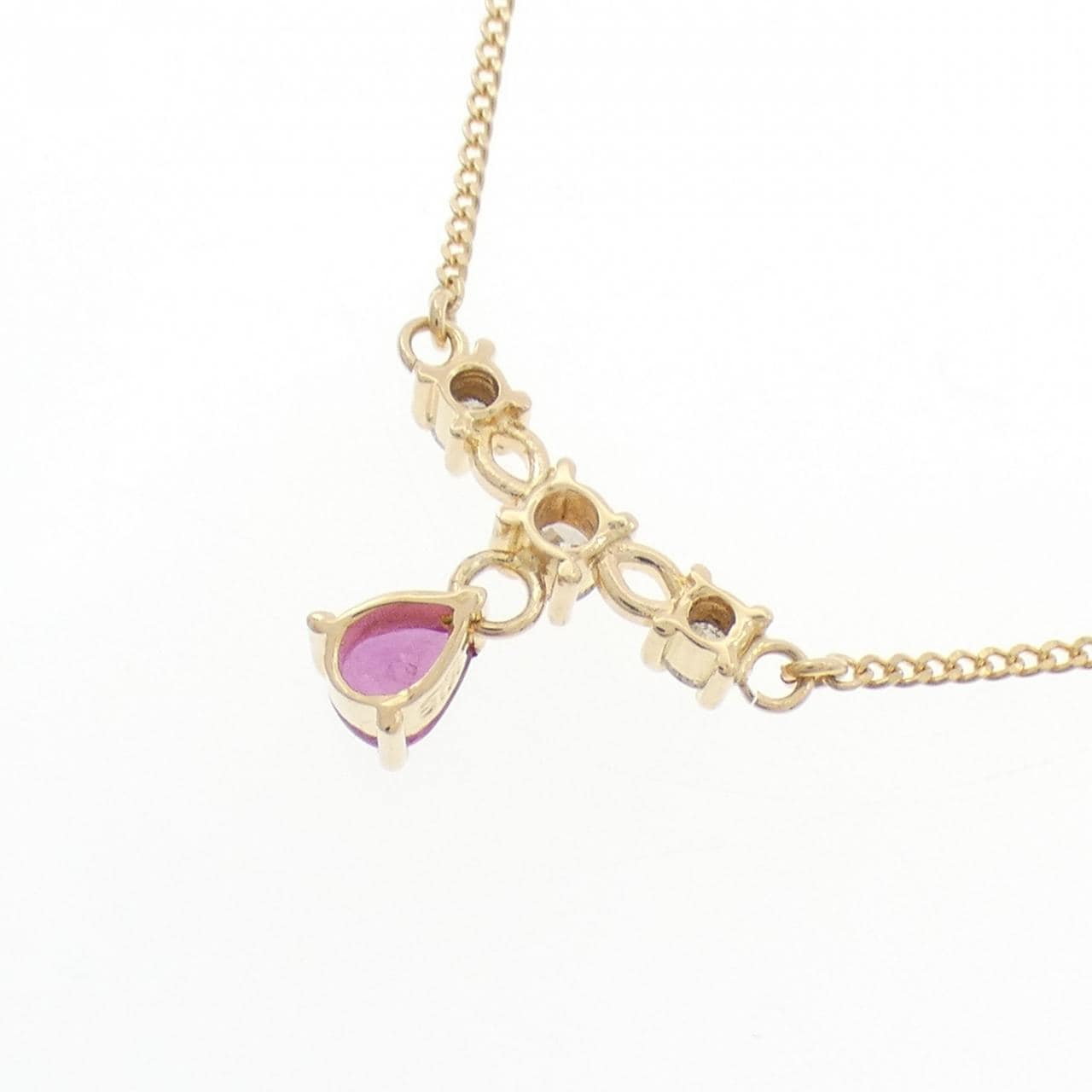 K18YG ルビー ネックレス