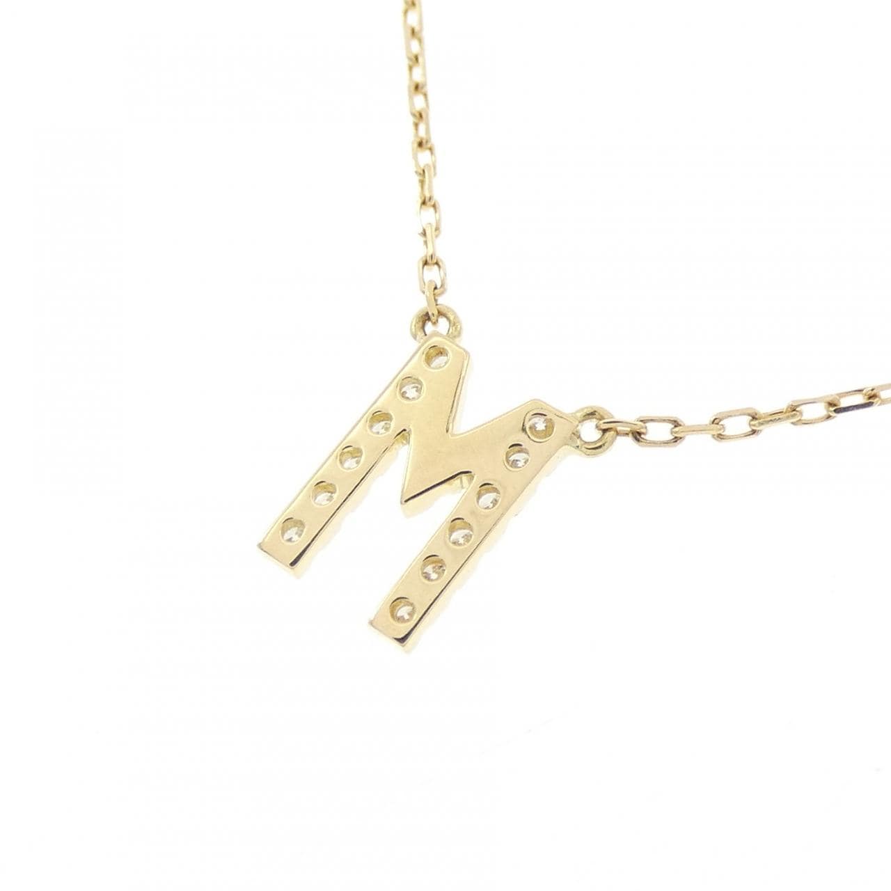 アーカー イニシャル ネックレス 0.06CT