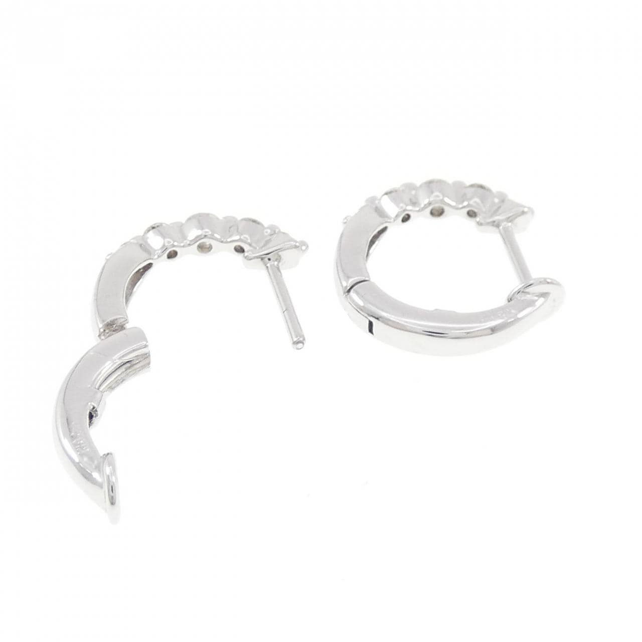 K18WG ダイヤモンド ピアス 0.30CT