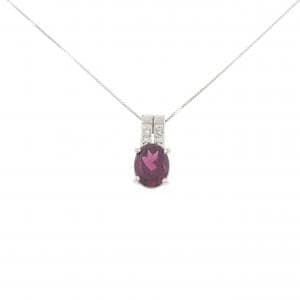 PT1000/PT850 ガーネット ネックレス 2.32CT
