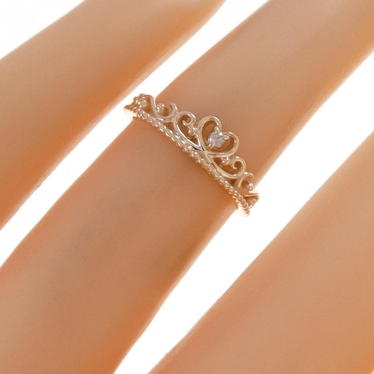 K10PG ティアラ ダイヤモンド リング