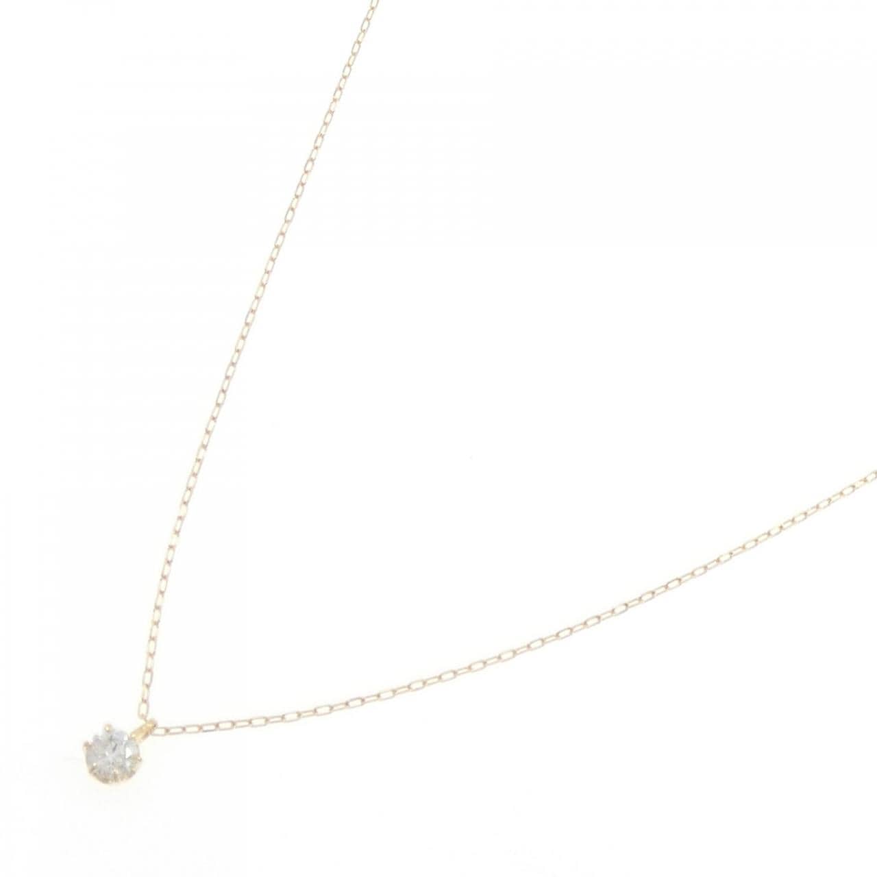 K18YG ソリティア ダイヤモンド ネックレス 0.148CT