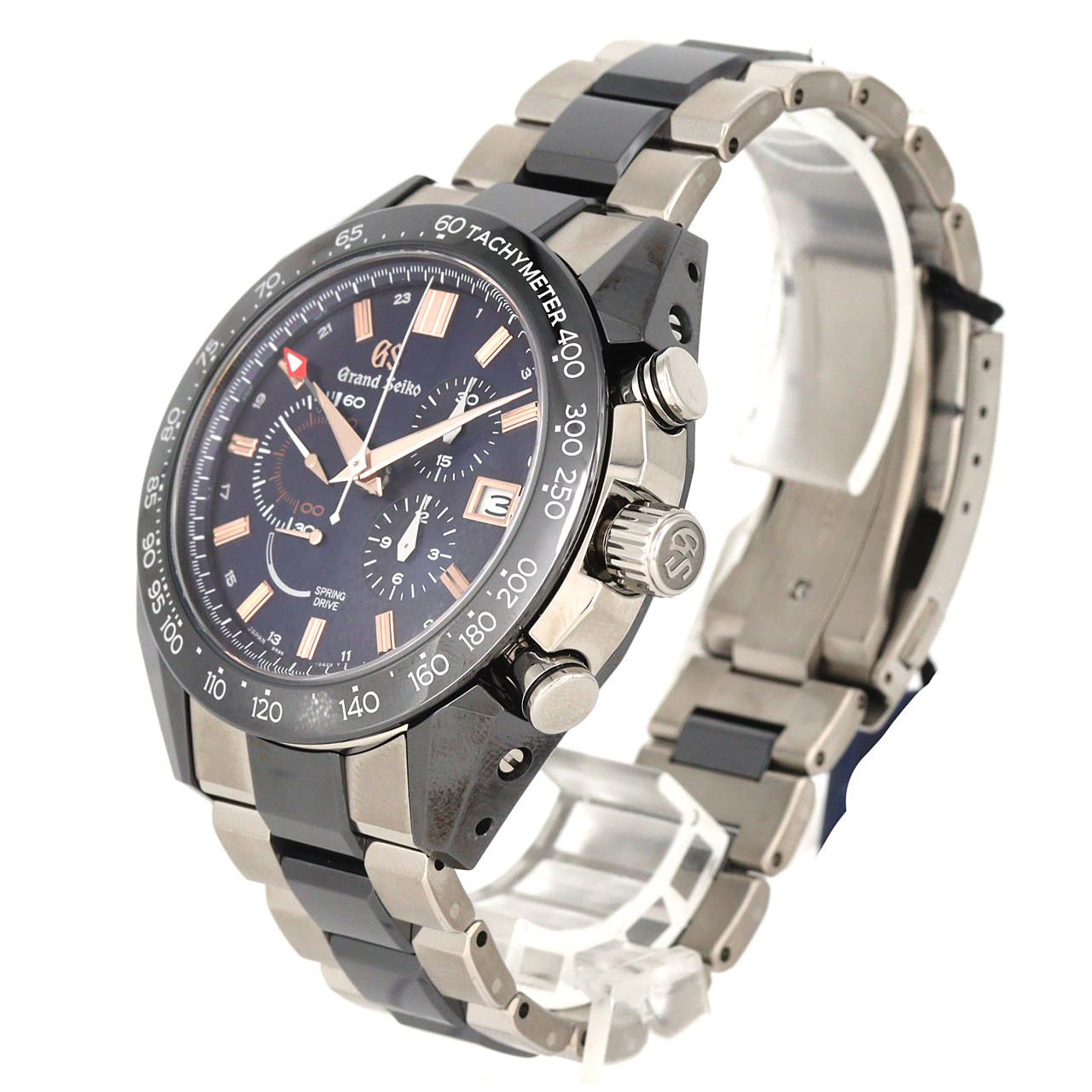 セイコー グランドセイコー･スプリングドライブクロノグラフGMT LTD 9R96-0AD0/SBGC219 TIxセラミック 自動巻