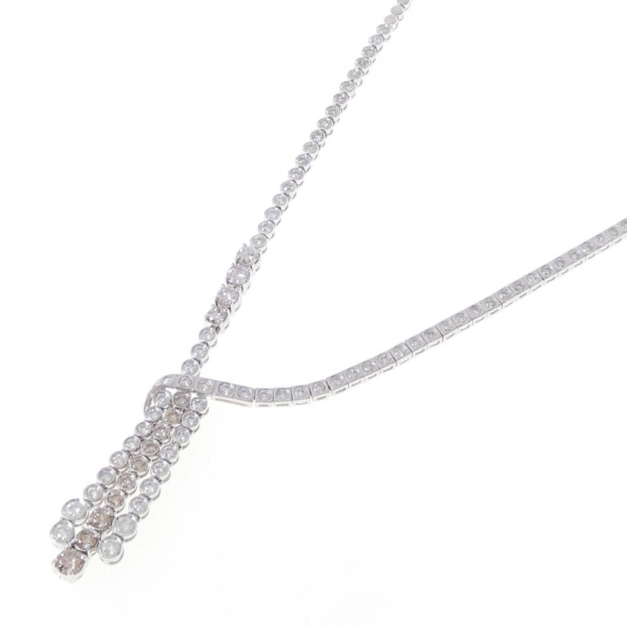 K18WG ダイヤモンド ネックレス 25.0CT