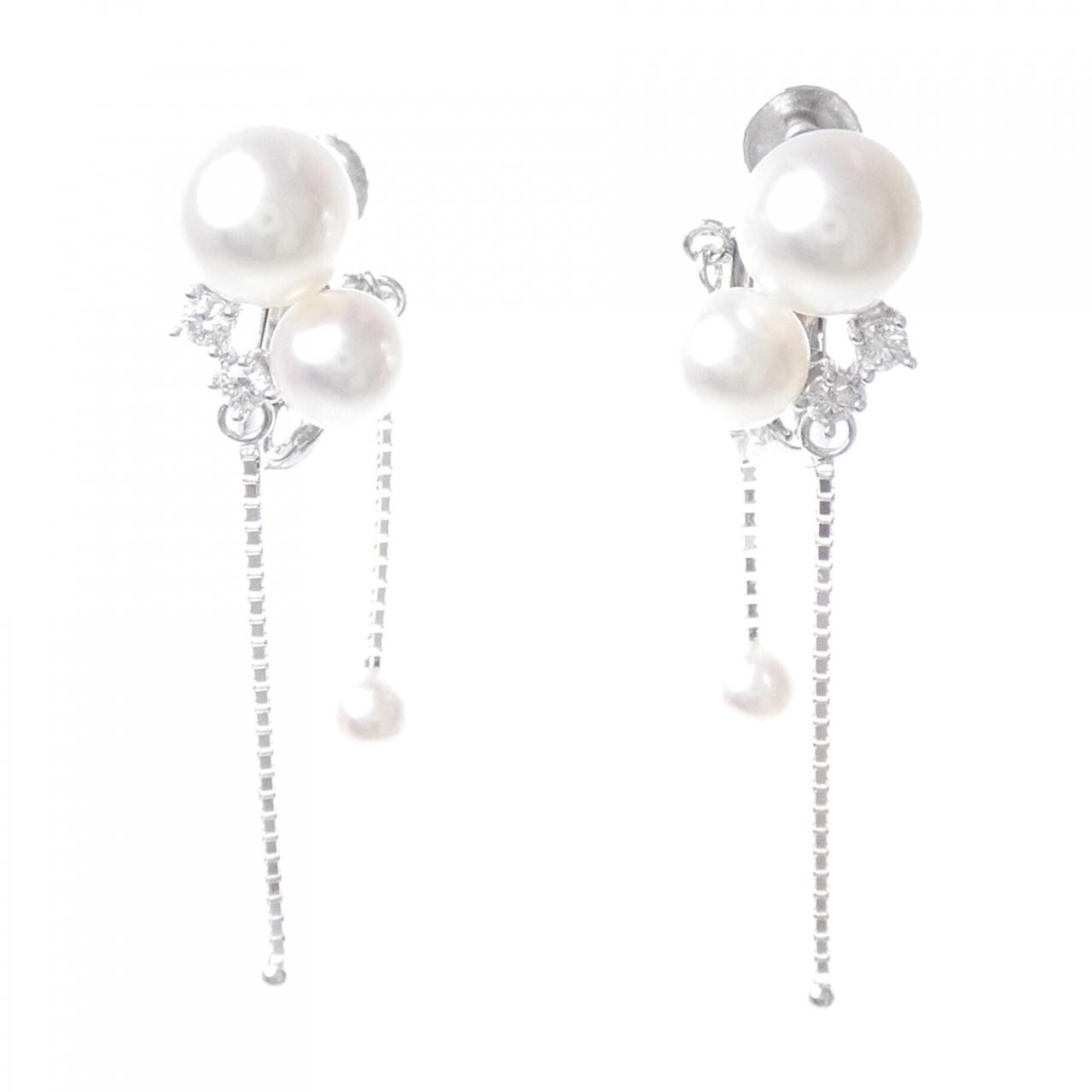 Tiffany Signature™ Pearls earrings of Akoya cultured pearls in 18k white  gold. | Tiffany & Co.