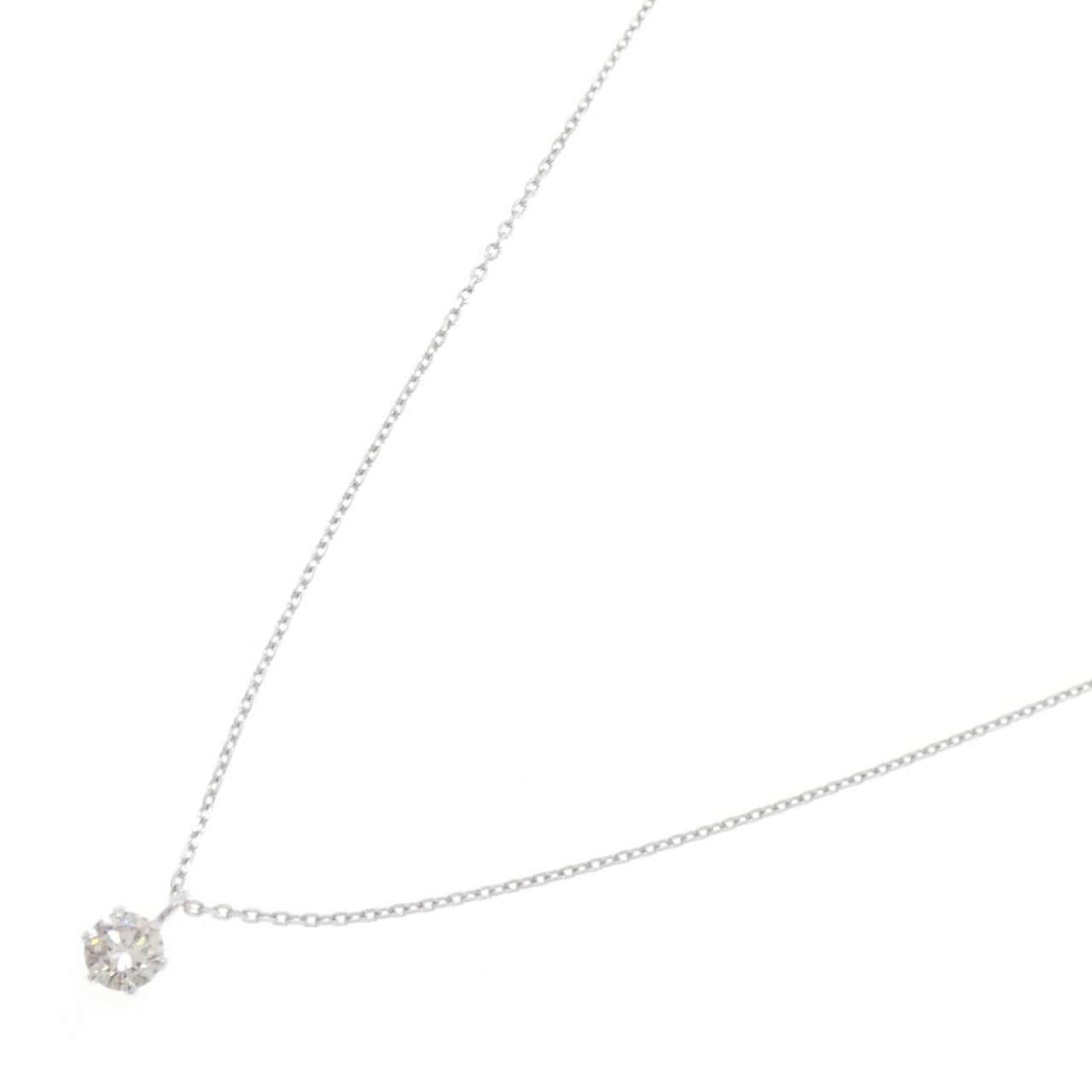 K18WG ソリティア ダイヤモンド ネックレス 0.21CT