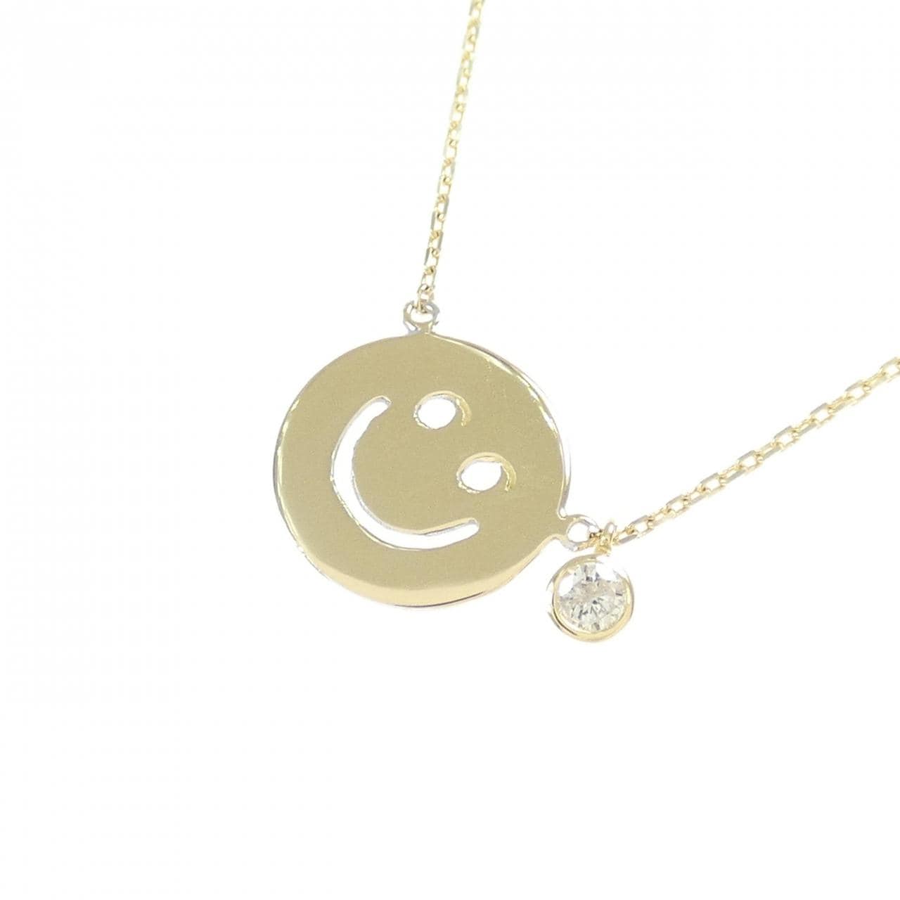 K18YG/K18WG ダイヤモンド ネックレス 0.02CT