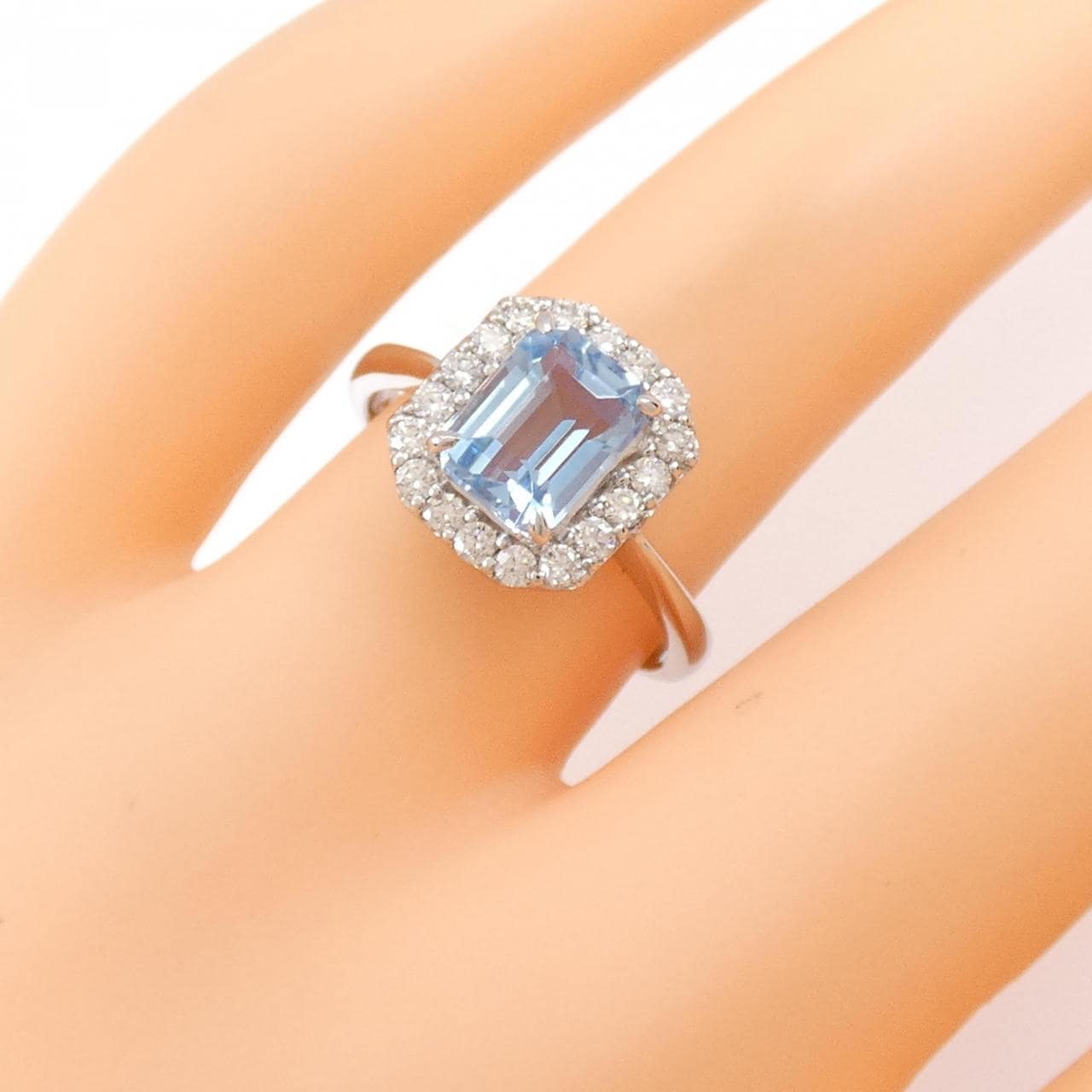 【リメイク】PT アクアマリン リング 1.70CT