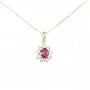K18YG ルビー ネックレス 0.54CT