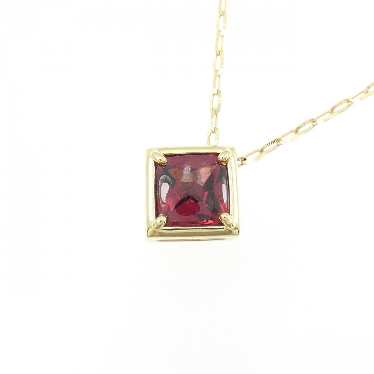 K18YG ガーネット ネックレス
