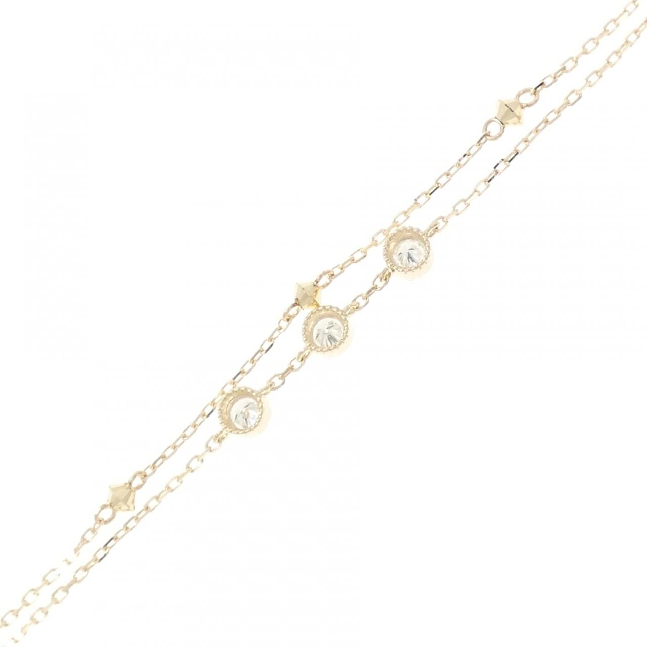 【リメイク】K10YG ダイヤモンド ブレスレット 0.20CT