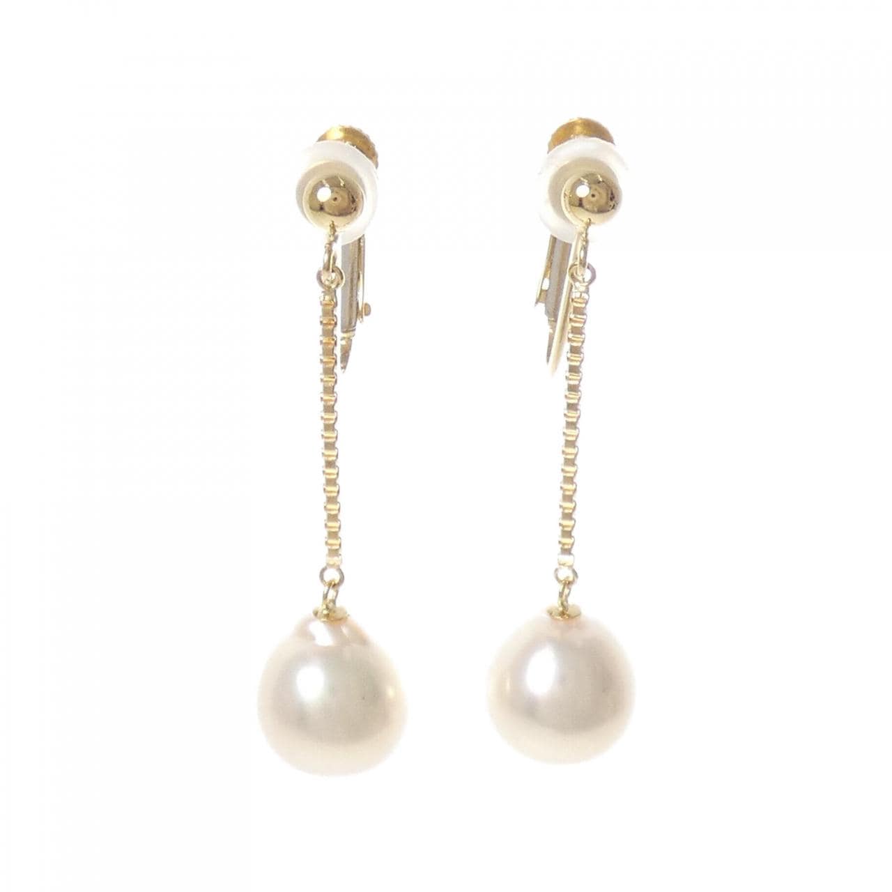 18K Yellow Gold Akoya Pearl Earrings 8.4mm
