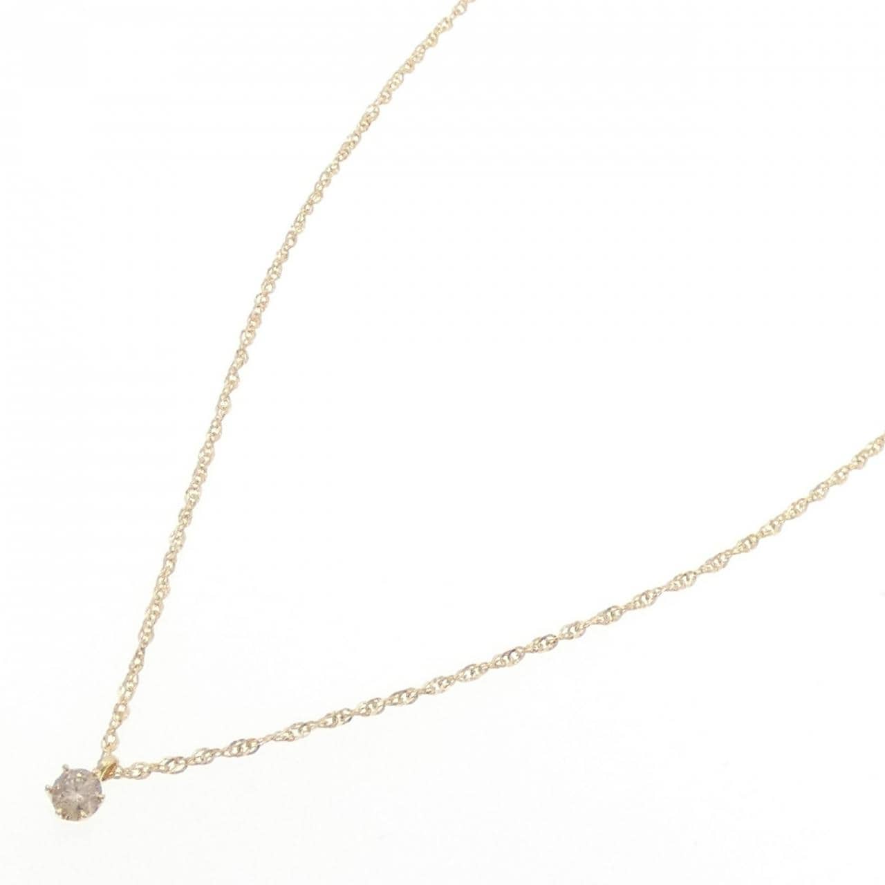 K18YG ソリティア ダイヤモンド ネックレス 0.30CT