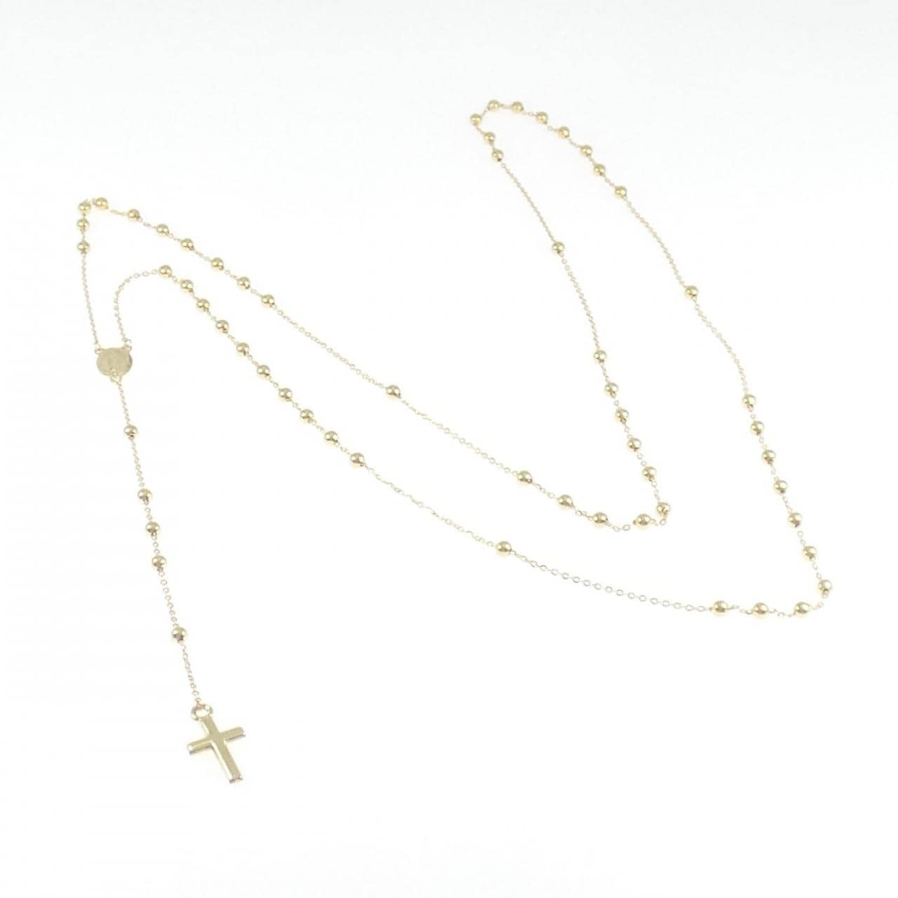 750YG クロス ネックレス