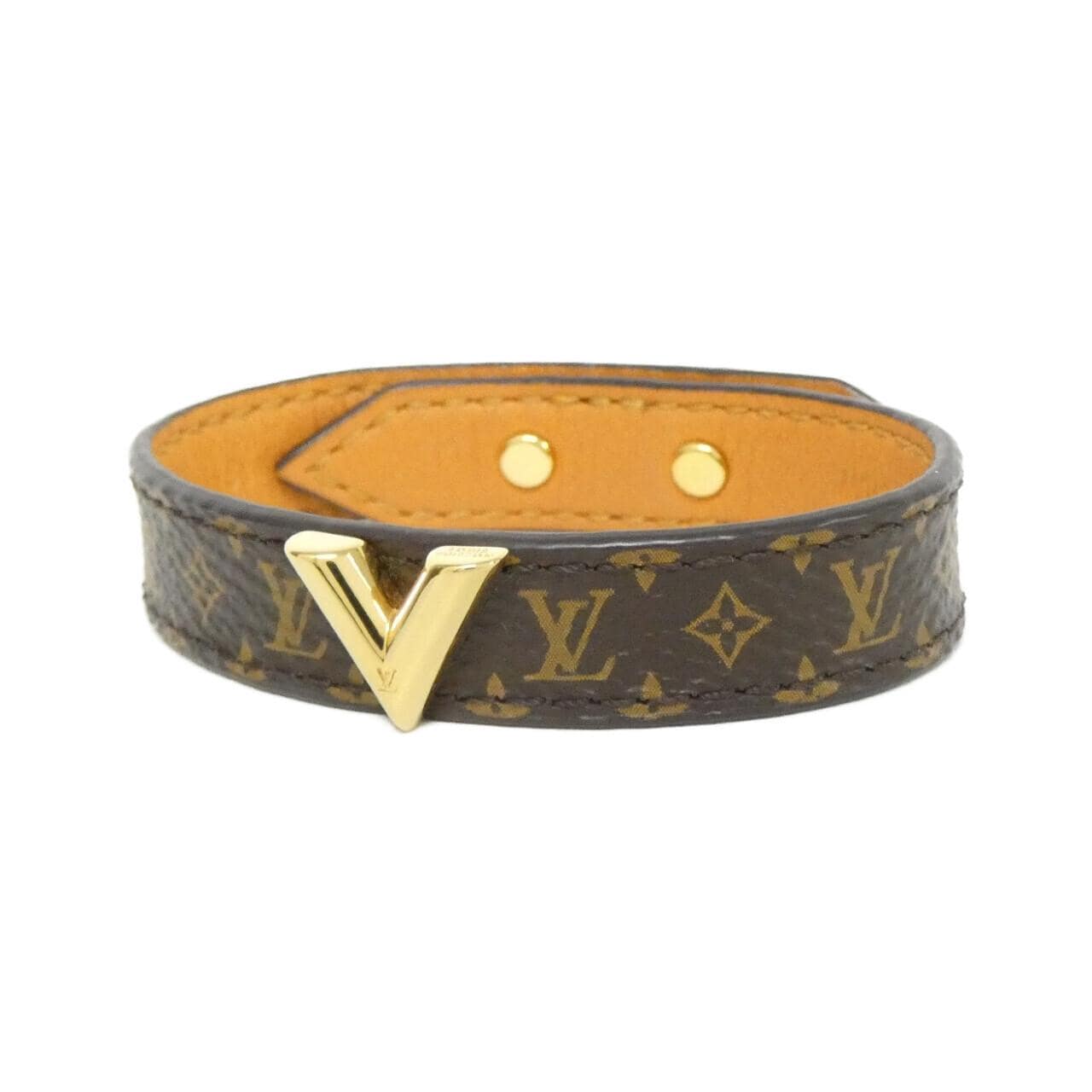LOUIS VUITTON Monogram Bracelet Essential V 17cm M6042F Bracelet
