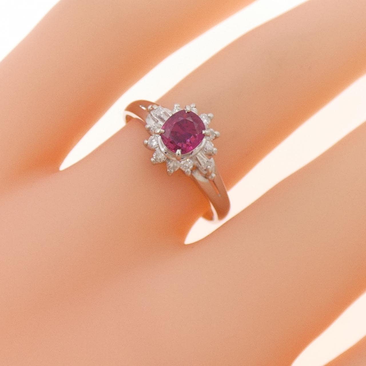 PT900 ルビー リング 0.36CT